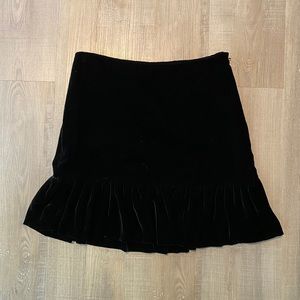 Mise en scene by Ruffian rich velvet mini skirt